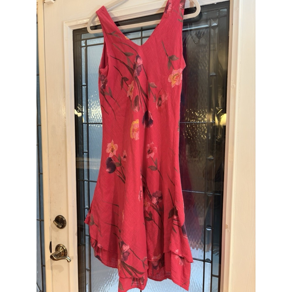 Charlie b Colorful Sleeveless Cotton Dress women's size L Gorp Cottage Core - Picture 8 of 12